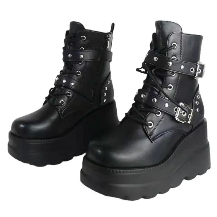 New%20Women's%20Pu%20Leather%20Ankle%20Boots%20Women%20Autumn%20Winter%20Round%20Toe%20Lace%20Up%20Shoes%20Woman%20Motorcycle%20Platform%20Botas%20Gothic%20Shoes%20-%20Image%205