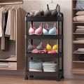 Multi-Purpose Kitchen Storage Trolley Rack with 5-Tier Shelves | Rolling Utility Cart with Wheels | Bathroom Organizer | Portable Plastic Storage Shelf for Vegetables, Fruits, Spices, Toiletries, and Office Supplies | 5 layer Trolley |. 
