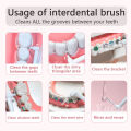 20Pcs/box L Shape Push-Pull Interdental Brush Orthodontic Toothpick Teeth Tooth Pick ToothBrush Oral Hygiene Care.