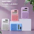 1PcsSmall Solar Calculator Portable Calculator Cute 8 Digits LCD Electronic Home Office Calculator for Primary School Calculator. 