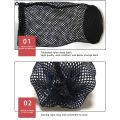Black Golf Ball Pouch Bag with Durable Nylon Material Sports Mesh Net Bag Suitable for Outdoor Gyms Travel.