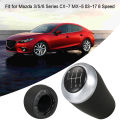 5/6 Speed Manual Car Gear Shift Knob Replacement for Mazda 3/5/6 Series CX-7 MX-5 03-17. 