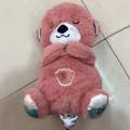 Baby Plush Doll Breathing Bear Newborn Soothing Sleep Playmate Otter Toy Kids Music Sleeping Companion Sound Light Doll Toy Gift. 