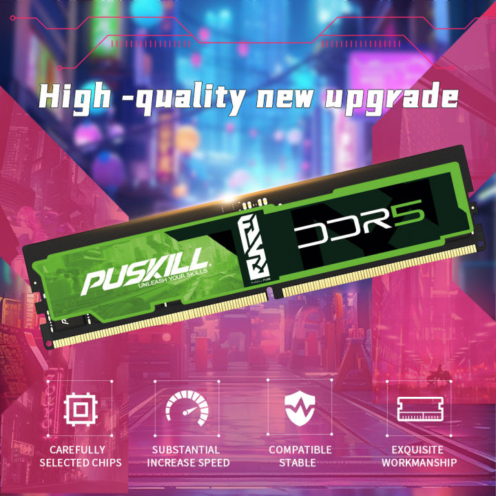PUSKILL%20FUSE%20DDR5%20Desktop%20Memory%20RAM%2032GB%2016GB%208GB%201.1V%204800MHz%205600MHz%20PC5%20288-PIN%20UDIMM%20Memoria%20-%20Image%203