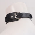Y2K Fashionable Women PU Leather Belt With Metal Buckle Collar Trendy Clavicle with Adjustable Suitable For Club Party.