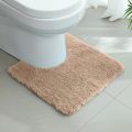 U-shaped thickened bathroom floor mat, plush material, bathtub absorbent mat, anti slip foot mat, bathroom small carpet, entranc. 