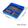 1Pcs Silicone Parts Tray with Tool Stand 155*155mm for 1/18 1/24 1/10 RC Car Boat Airplane Model.