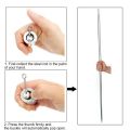 Telescopic Stick Metal Magic Wand Portable Martial Arts Show_Retractable Magic Wand Stick Elastic Telescopic Rod Magician Stage Metal Stick - Silver 1.1m. 