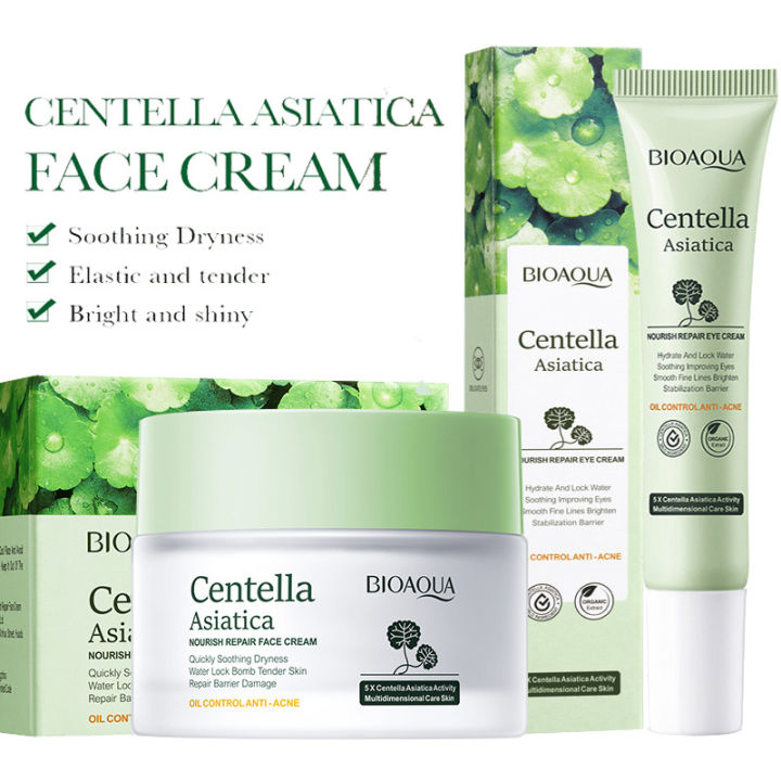 BIOAQUA Centella Asiatica Skin Care Sets Moisturizing Face Cream  Anti Dark Circles Anti Wrinkles Eye Cream Skin Care