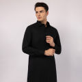 Junaid Jamshed Sticthed BLACK CASUAL MENS KAMEEZ SHALWAR For Men And Boys -Collection:2026- Designcode: JJKS-A-33804/S26/JJ10417-CL. 