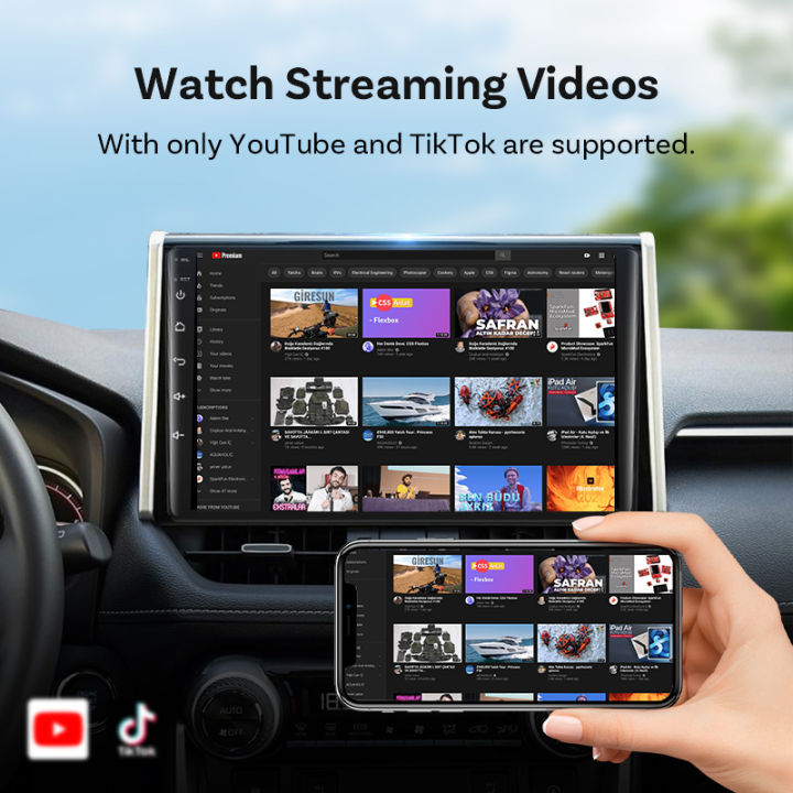 Ottocast Mini Air Wireless CarPlay Adapter 3 in 1 Wireless Android Auto ...