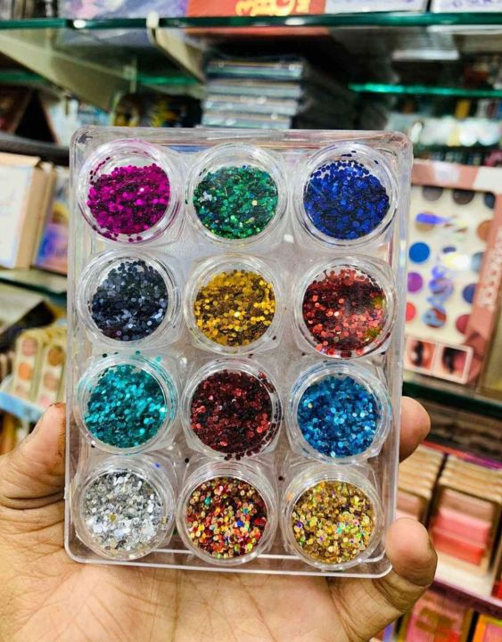 Chunks Glitter pack of 12 pcs  Packet Glitter shades