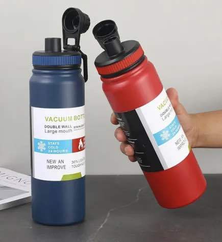 Double Wall Vacuum Insulated 304 Stainless Steel Portable Wide Mouth ...