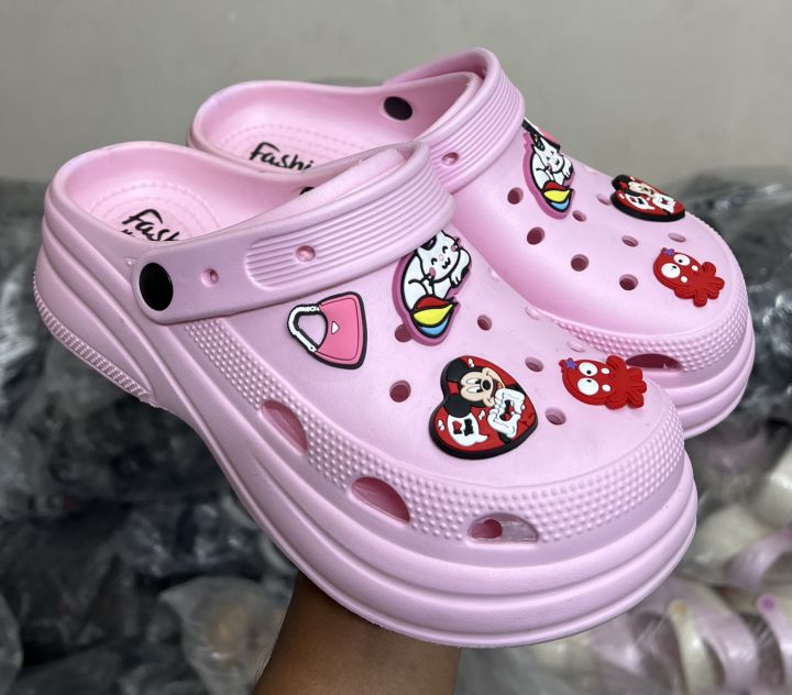Girls%20Fashion%20EVA%20Rubber%20Platform%20Crocs%20%7C%20High%20Heel%20Soft%20Sole%20Sandals%20with%20Cartoon%20Charms%20-%20Image%205