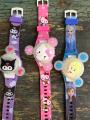 Cartoon Character watches , Fidget spinner with light watches for children , silicon belt for boys and girls. 