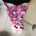Batman Hello Kitty Cartoon Pants Flannel Pajamas Sanrio Winter Pajama Kitty Cat Pajama Trousers Kawaii Home Pant Winter Clothing. 
