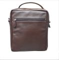 Chocolate Color Leather Shoulder Bag Massanger Bag. 