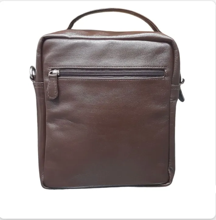 Chocolate%20Color%20Leather%20Shoulder%20Bag%20Massanger%20Bag%20-%20Image%203