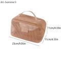 Large Capacity Makeup Storage Bag Hollow Women Multifunctional Mesh Tote Cosmetic Case Bag Travel Transparent Toiletry Pouch. 