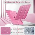 For iPad 11th 12th A19 Case 10th Gen With Pencil Holder Funda iPad Air 11 13 M4 pro 11 12.9 4 5 10.9 10.2 Smart Glittering Cover.