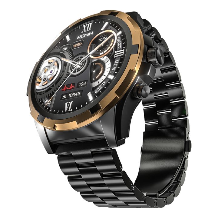 Ronin R-014 LUXE Smart Watch Amoled + AOD display | HD resolution | Luxury stainless steel built