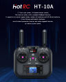 HotRC HT-10A 2.4G 10CH Multi-Functional Transmitter HT10A Left/Right Hand Remote Control w/F-10A Receiver for RC Aircraft Plane.
