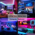 RGB Ambient Light Strip USB 5V LED 5050 Music Sync Flexible Tape Smart Home Lights Remote APP Control for Room TV DIY Decoration.