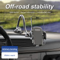Solid Car Truck Phone Mount Holder with 11.8-Inch Gooseneck Long Arm Anti-Shake Stabilizer Compatible All Cell Phones iPhone.