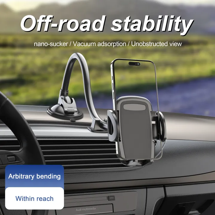Solid%20Car%20Truck%20Phone%20Mount%20Holder%20with%2011.8-Inch%20Gooseneck%20Long%20Arm%20Anti-Shake%20Stabilizer%20Compatible%20All%20Cell%20Phones%20iPhone%20-%20Image%204