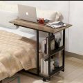 BEDSIDE USAGE  LAPTOP TABLE, FREELANCER TABLE WITH BOOK STORAGE SHELFS, MOBILE USE TABLE. 