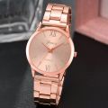 6Pcs Fashion Simple Atmosphere Roman Digital Steel Band Quartz Watch Luxury Rhinestone Earrings Necklace Bracelet Gift Set. 