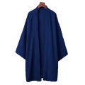 Summer Men Black Robe Samurai Clothing Solid Color Loose Asian Traditional Costume Beach Japanese Kimono Cloak Sunscreen Coat.