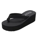 Women'S Fashionable And Casual Non-Slip Wedge Beach Shoes And Slippers Shoes 2024 Ladies' Thick Soled Trendy Flip Flops. 