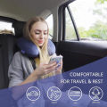 1pc Travel Pillow Neck Pillow Airplane Pillow Traveling Car Home Office Travel Neck Flight Pillow Snap Strap Soft Cover.