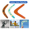 Wooden Boomerang Sports Throwback V Shaped Boomerang Flying Disc Throw Outdoor Game Toys for Kids Adult Interactive Playing Prop. 