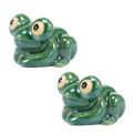 2Pcs Toilet Bolt Covers Ceramic Funny Frog Toilet Bolt Caps Dustproof Toilet Bolt Decorative Caps Bathroom Decoration Supplies. 