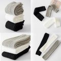 Women's Autumn Long Socks Knitted Foot Cover Leg Breathable Warmers Winter Protector Stocking Legging Non-Slip Home Ladies Socks. 