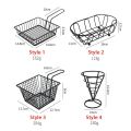 Fryers Basket Net Mesh Fries Chip Kitchen Tool Iron Fryer Food Storage Container Home BBQ French Fries Baskets with Handle.