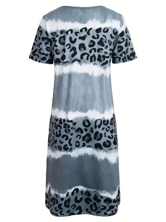 Fashion%20Women's%20Plus%20Size%201XL-8XL%20Casual%20Dress%20Short%20Sleeve%20Dress%20Tie%20Dye%20Leopard%20Short%20Sleeve%20V%20Neck%20Slight%20Stretch%20Dress%20-%20Image%206