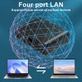 Magecam Network Switch Mini 4Ports Switch Ethernet 1000Mbps Gigabit High Performance Smart Switcher RJ45 Hub Internet Injector. 