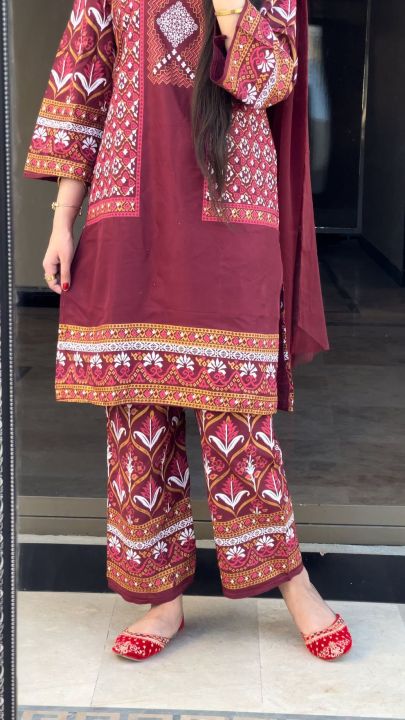 Samar's%20Fashion%20Summer%20Trendy%20New%20Arrival%20Stitched%20Fashionable%20Multicolor%20Printed%202pc%20Dress%20For%20Women%20and%20Young%20Girls%20-%20Image%2010