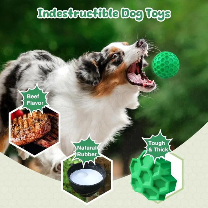 Tough%20Natural%20%20Dog%20Chew%20Toy%20Indestructible%20Squeaky%20Ball%20for%20Aggressive%20Chewers%20Beef%20Flavor%20Hexagonal%20Design%20Dental%20Health%20-%20Image%203