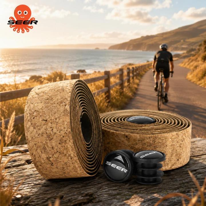SEER%20Cork%20Road%20Bike%20Handlebar%20Tape%20Shockproof%20Non-Slip%20Stain%20Resistant%20Silicone%20EVA%20Comfortable%20Bike%20Grip%20Tape%20for%20Handlebars%20-%20Image%202