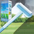 4 in 1 Window Screen Cleaner Brush with Handle, Magic Window Cleaning Brush, Also Suitable for Window Washer Squeegee Kit, Window Cleaner Squeegee, Window Track Or Seal Cleaning Tools. 
