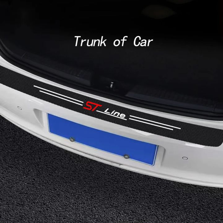 Auto Door Sill Carbon Fiber Car Sticker Protector Strip Waterproof ...
