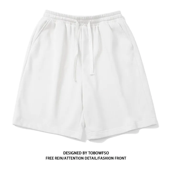 100%25%20Cotton%20Simple%20High%20Street%20Shorts%20Men's%20and%20Women's%20Same%20Summer%20Loose%20Five-point%20Pants%20White%20Gray%20Sports%20Couple%20Pants%20-%20Image%203