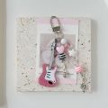 Y2K Phone Charms Pink Guitar Radio Keychain Microphone Pendant Key Ring Bag Phone Lanyard Cute Accessory for Girls Women Jewelry.