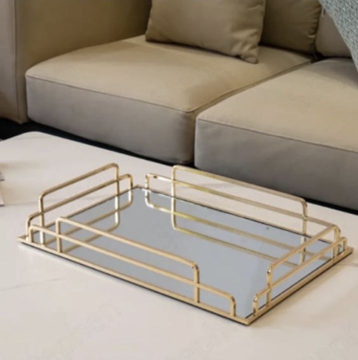Luxury design cosmatics organizer tray and table tray for serving