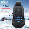 DC 12V 3D Spacer Car Summer Cool Air Seat Cushion With 16 Fans Fast Blowing Ventilation Seat Cooling Pat Refrigerated Seat. 