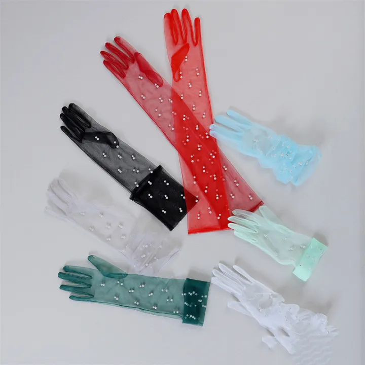 55%20cm%20Transparent%20Wedding%20Gloves%20Pearls%20Long%20Elbow%20Mittens%20Mesh%20Arm%20Covers%20Women%20Party%20Bridal%20Dress%20Accessories%20Photo%20Props%20-%20Image%202